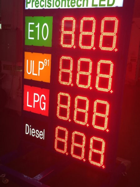 Real Photo of Gas LED Signs