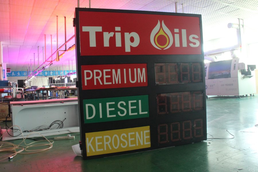 Real Photo of Gas LED Signs