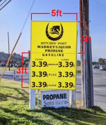 Real Photo of Gas LED Signs